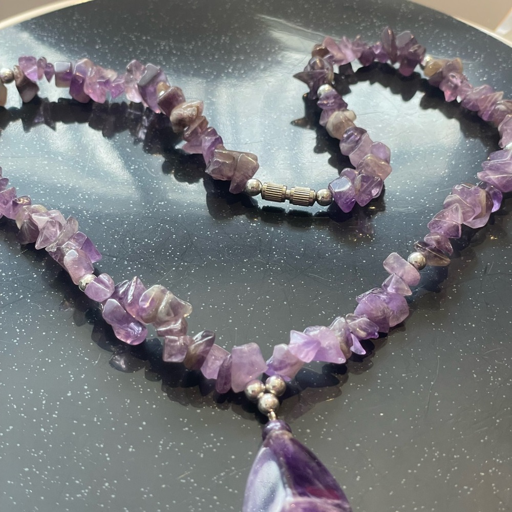 Purple Gemstone Necklace